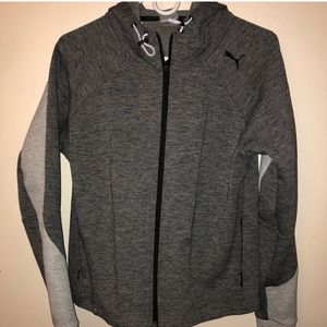 PUMA zip hoodie Women M - Charcoal & Heather grey